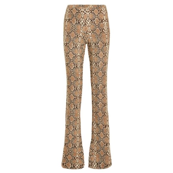 💕ANINE BING💕 Cigarette Python Trousers ~ Split Cuff Snakeskin Print XS NWT - Picture 12 of 16